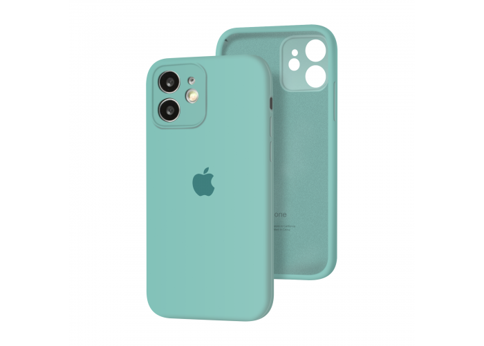 Силиконовый чехол с закрытой камерой Apple Silicone Case для iPhone 12 mini Sea Blue