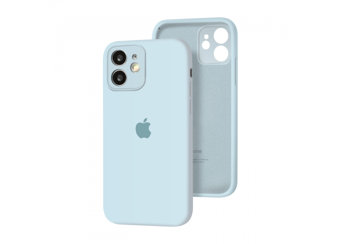 Силиконовый чехол с закрытой камерой Apple Silicone Case для iPhone 12 mini Sky Blue