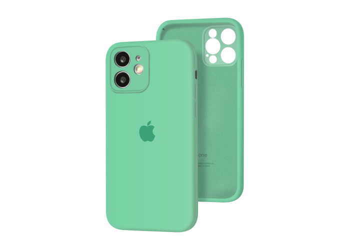 Силиконовый чехол с закрытой камерой Apple Silicone Case для iPhone 12 mini Spearmint