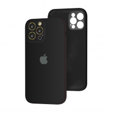 Силиконовый чехол с закрытой камерой Apple Silicone Case для iPhone 12 Pro Black