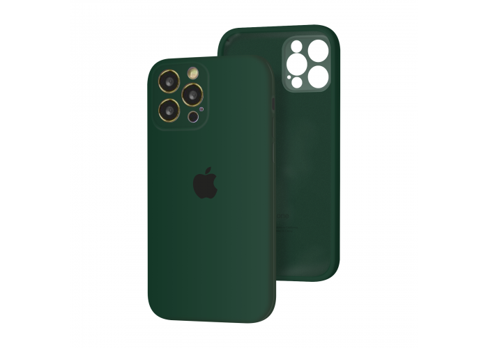 Силиконовый чехол с закрытой камерой Apple Silicone Case для iPhone 12 Pro Forest Green