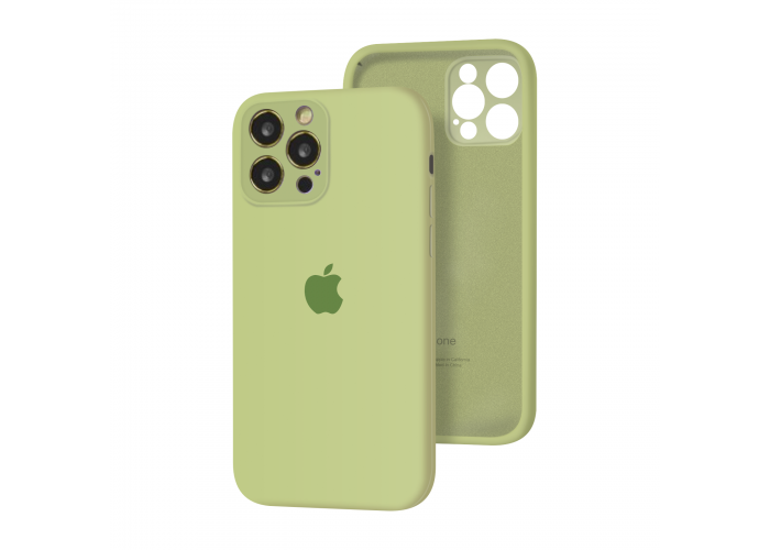 Силиконовый чехол с закрытой камерой Apple Silicone Case для iPhone 12 Pro Green