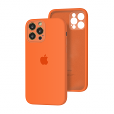 Силиконовый чехол с закрытой камерой Apple Silicone Case для iPhone 12 Pro Kumquat