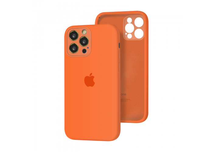 Силиконовый чехол с закрытой камерой Apple Silicone Case для iPhone 12 Pro Kumquat