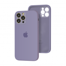 Силиконовый чехол с закрытой камерой Apple Silicone Case для iPhone 12 Pro Lavender Gray