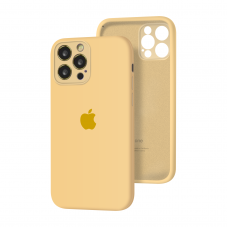 Силиконовый чехол с закрытой камерой Apple Silicone Case для iPhone 12 Pro Mellow Yellow