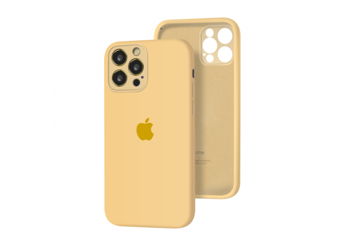 Силиконовый чехол с закрытой камерой Apple Silicone Case для iPhone 12 Pro Mellow Yellow