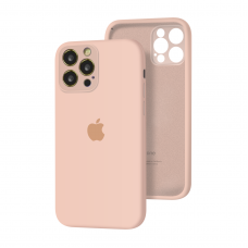 Силиконовый чехол с закрытой камерой Apple Silicone Case для iPhone 12 Pro Pink Sand