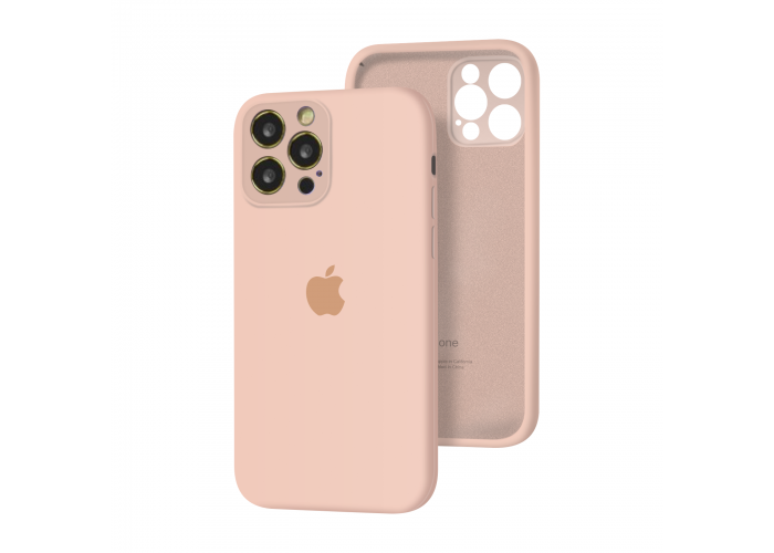 Силиконовый чехол с закрытой камерой Apple Silicone Case для iPhone 12 Pro Pink Sand