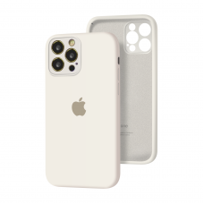 Силиконовый чехол с закрытой камерой Apple Silicone Case для iPhone 12 Pro White