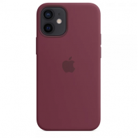 Чехол Silicone Case MagSafe для iPhone 12 Plum