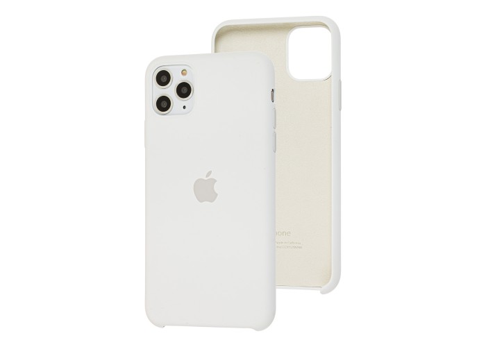 Чехол Silicone для iPhone 11 Pro Max Premium case белый