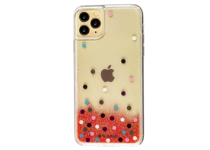 Чехол для iPhone 11 Pro Max Gcase star whispen dot блестки вода розовый