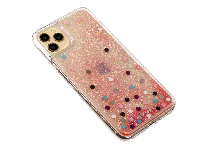 Чехол для iPhone 11 Pro Max Gcase star whispen dot блестки вода розовый
