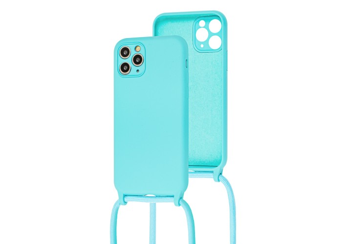 Чехол для iPhone 11 Pro Max Lanyard without logo turquoise