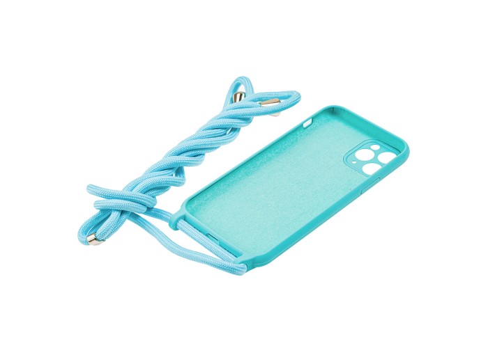 Чехол для iPhone 11 Pro Max Lanyard without logo turquoise