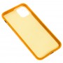 Чехол для iPhone 11 Pro Max Leather croco full желтый