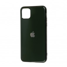 Чехол для iPhone 11 Pro Max Silicone case (TPU) темно-зеленый