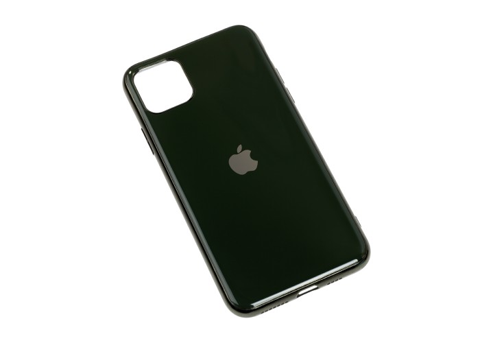 Чехол для iPhone 11 Pro Max Silicone case (TPU) темно-зеленый