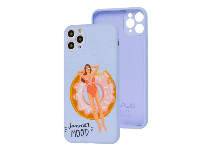 Чехол для iPhone 11 Pro Max Wave Fancy summer mood / light purple
