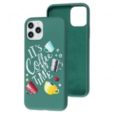 Чехол для iPhone 11 Pro Max Art case темно-зеленый