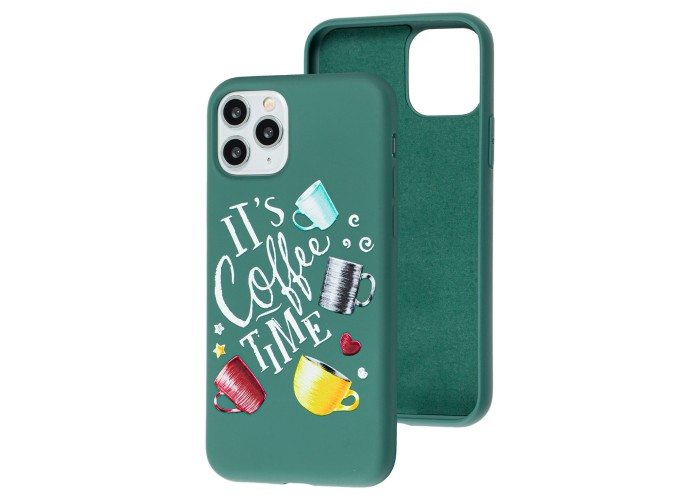 Чехол для iPhone 11 Pro Max Art case темно-зеленый