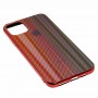 Чехол для iPhone 11 Pro Max Carbon Gradient Hologram красный