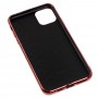 Чехол для iPhone 11 Pro Max Carbon Gradient Hologram красный