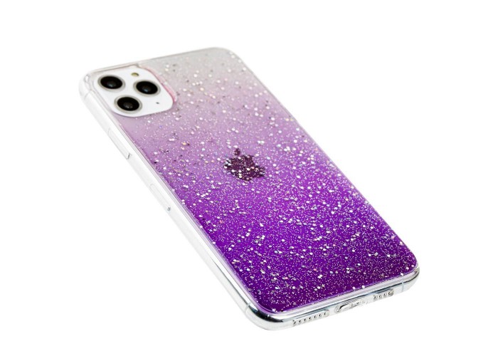 Чехол для iPhone 11 Pro Max HQ Silicone Confetti фиолетовый