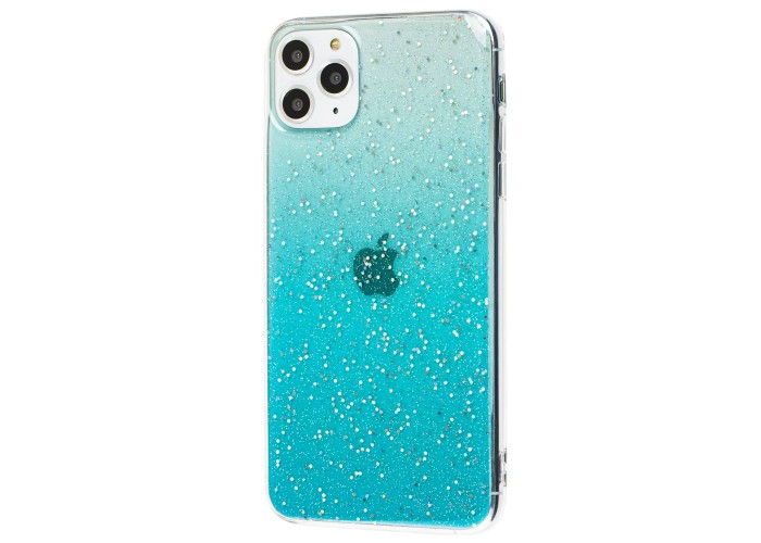 Чехол для iPhone 11 Pro Max HQ Silicone Confetti синий