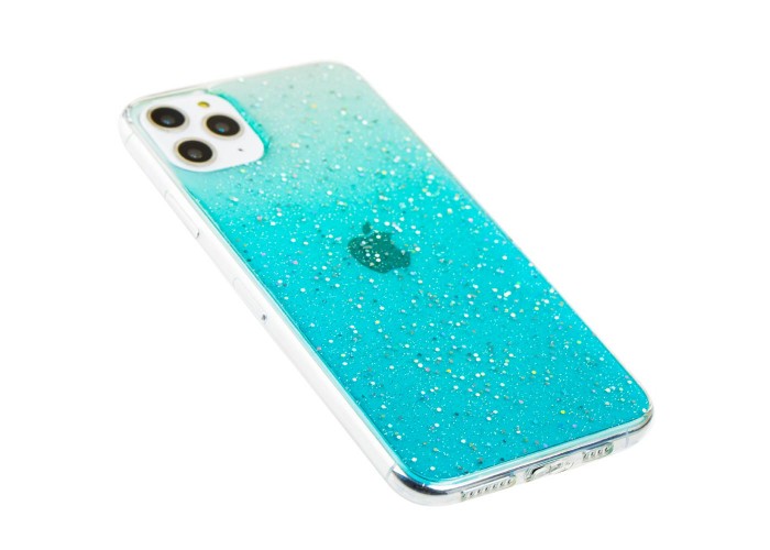 Чехол для iPhone 11 Pro Max HQ Silicone Confetti синий