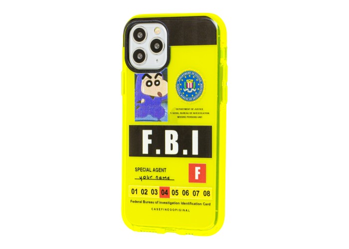 Чехол для iPhone 11 Pro Max Neon print FBI