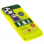 Чехол для iPhone 11 Pro Max Neon print FBI желтый / зеленый