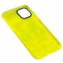 Чехол для iPhone 11 Pro Max Neon print FBI желтый / зеленый