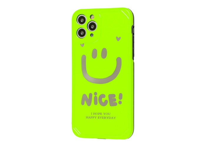 Чехол для iPhone 11 Pro Max Nice smile popsocket салатовый