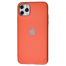 Чехол для iPhone 11 Pro Max Silicone case матовый (TPU) коралловый