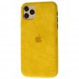 Чехол для iPhone 11 Pro Max Alcantara 360 желтый