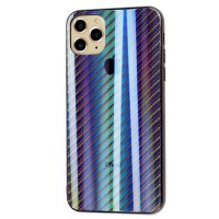 Чехол для iPhone 11 Pro Max Carbon Gradient Hologram черный
