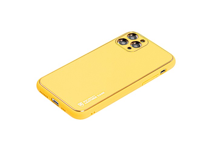 Чехол для iPhone 11 Pro Max Leather Xshield желтый