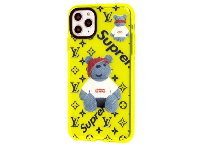 Чехол для iPhone 11 Pro Max Neon print bear supreme