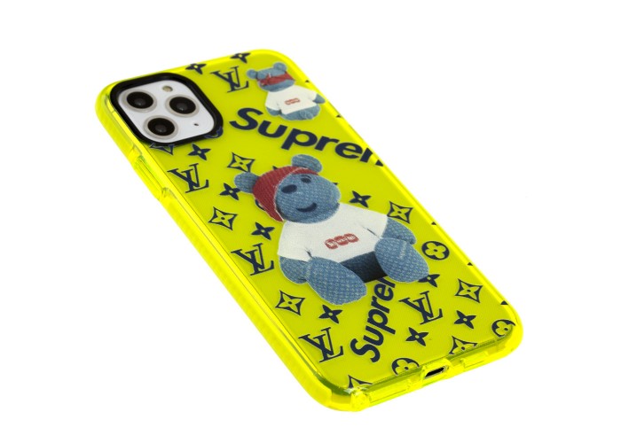 Чехол для iPhone 11 Pro Max Neon print bear supreme