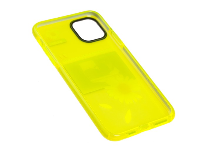 Чехол для iPhone 11 Pro Max Neon print ромашка желтый / зеленый