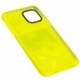 Чехол для iPhone 11 Pro Max Neon print ромашка желтый / зеленый