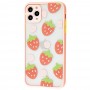 Чехол для iPhone 11 Pro Max Picture shadow matte клубника розовый