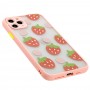 Чехол для iPhone 11 Pro Max Picture shadow matte клубника розовый