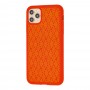 Чехол для iPhone 11 Pro Max Silicone Weaving красный