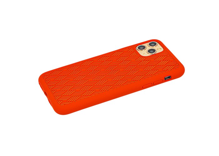 Чехол для iPhone 11 Pro Max Silicone Weaving красный
