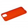 Чехол для iPhone 11 Pro Max Silicone Weaving красный
