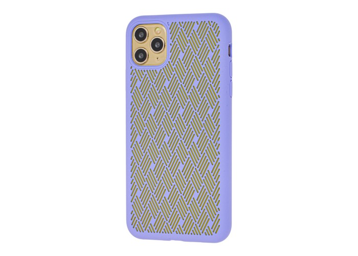 Чехол для iPhone 11 Pro Max Silicone Weaving светло-фиолетовый