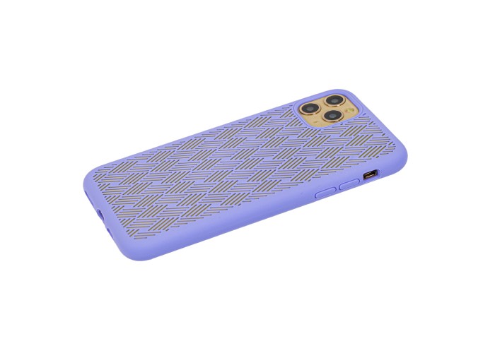 Чехол для iPhone 11 Pro Max Silicone Weaving светло-фиолетовый